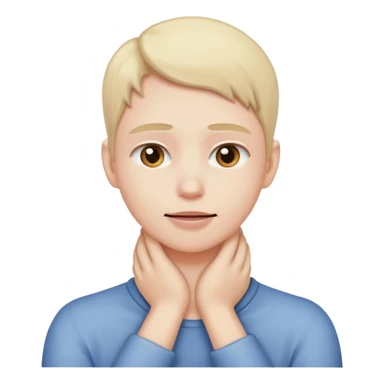 Person grabbing their neck  sticker