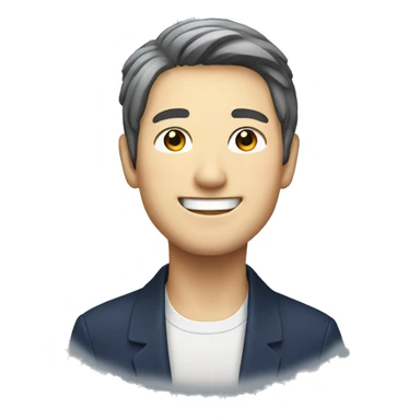 Smiling Japan man sticker