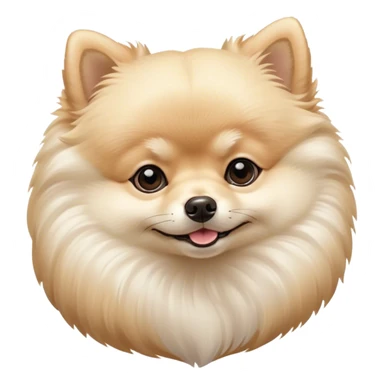 Meme-Worthy Cute Sleeping Cream Pomeranian Portrait Emoji, Head resting peacefully with a contented smile, showcasing a delightfully compact build and a luxuriously soft, fluffy cream Fur, eyes shut in a serene nap, Simplified yet hilariously adorable features, highly detailed, glowing with a soft, drowsy light, high shine, relaxed and utterly lovable, stylized with an air of playful laziness, bright and heartwarming, soft glowing outline, capturing the essence of a comically sleepy companion, so meme-worthy it feels like it could instantly become the next viral sensation of adorable slumber! sticker