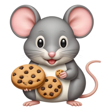mouse eating cookies sticker