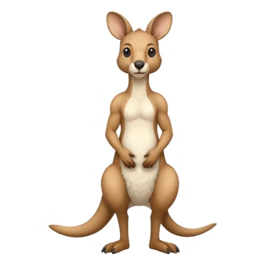 Plain white kangaroo with nothing on the kangaroo sticker