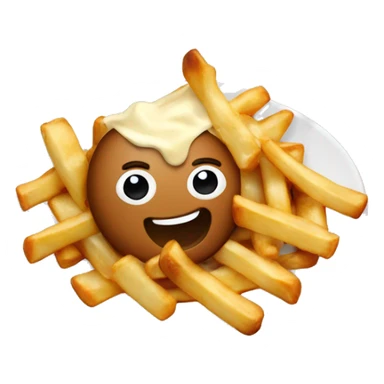 Poutine qui mange une poutine sticker