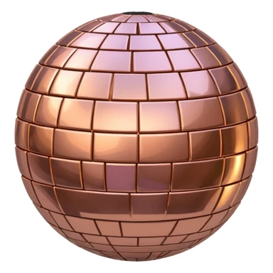 Rose gold disco ball sticker
