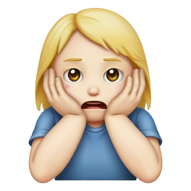 Emoji chocking itself with hands  sticker