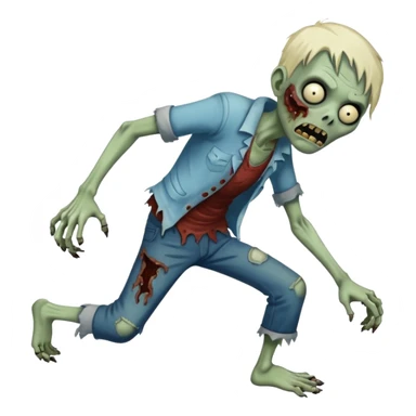 Zombie crawling sticker