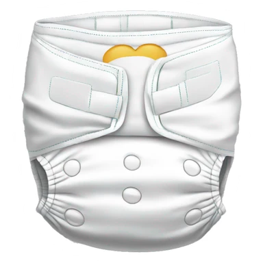 Thin plain white disposable baby diaper sticker