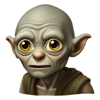 Gollum on frodos back like yoda sticker