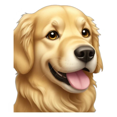 Golden retriever happy titleFelipe sticker