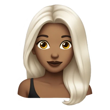 Une fille avec un maquillage latina et cheveux noirs long et lisse  sticker