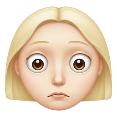 Sad face with eye bags sticker