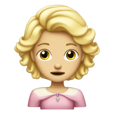 Crying blond princess  sticker