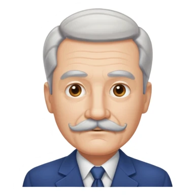 make a white kida old guy with a square mustache and hair slicked to the right sticker