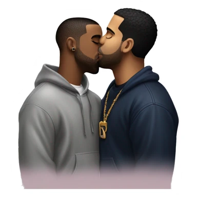 P diddy kissing Drake sticker