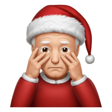 Picard face palm with santa hat sticker