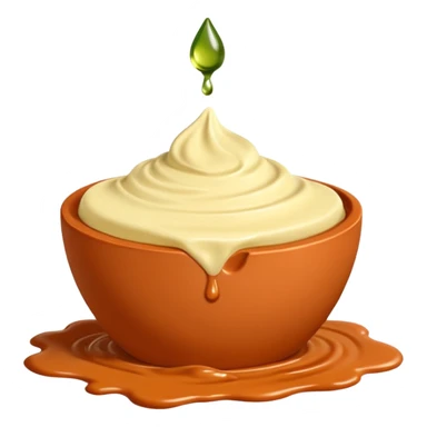 Un primer plano fotorrealista de un trozo de manteca de Karité pura, con una gota de aceite esencial cayendo lentamente. Colores: crema, terracota y toques de verde oliva. Enfoque suave. sticker