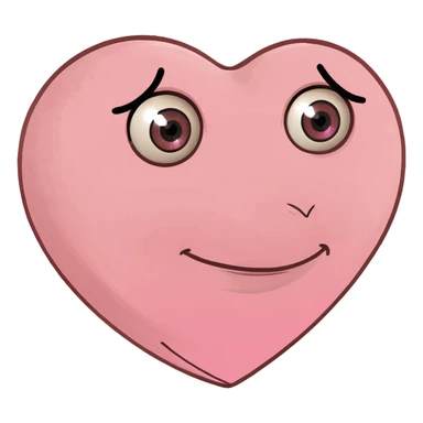Pink heart emoji w eyes sticker