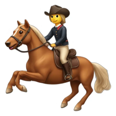 a dachshund riding a horse sticker
