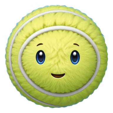 full blue tennis ball sticker