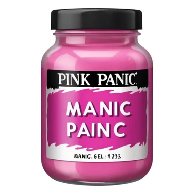 jar of pink hair dyed labeled manic panic sticker