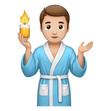 Create a man in bathrobe  sticker