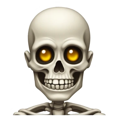 Skeleton with this face 🤨 sticker