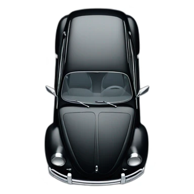 black vw beetle from above sticker