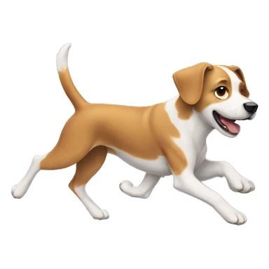 dog is running toward you from far away sticker