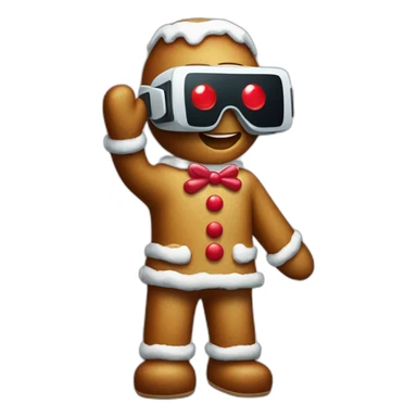 christmas-gingerbread-man-in-vr-headset-full body sticker