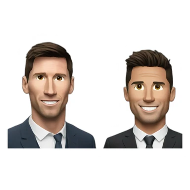 messi and cristiano ronaldo face sticker