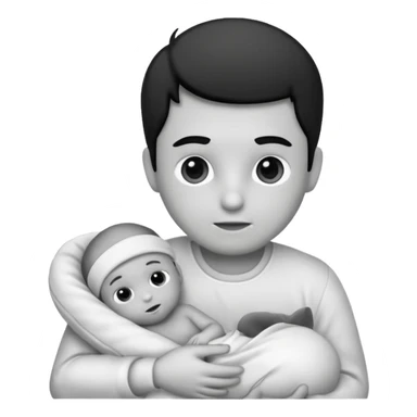 Newborn B&W with male sticker