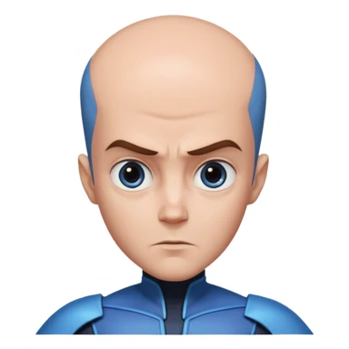 give me megamind character his forhead make it bigger sticker