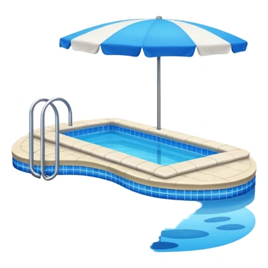  piscina con paisaje  sticker