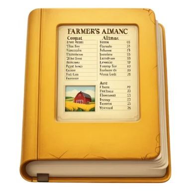 portable Farmers' Almanac sticker