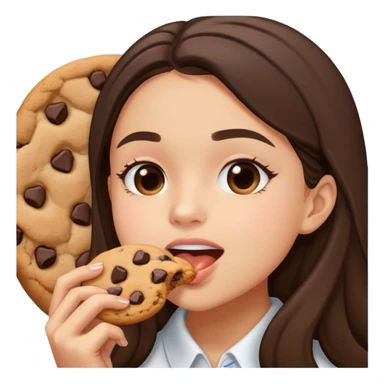 Olivia Rodrigo eating a cookie sticker
