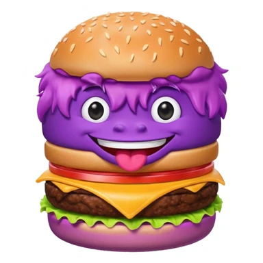 Grimace eating  sticker