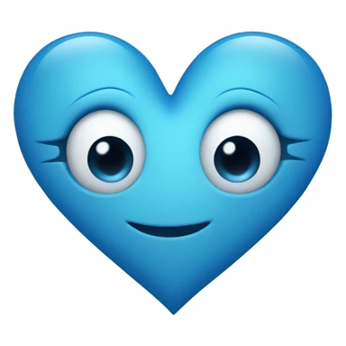 Blue heart with blue butterfly  sticker