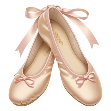 pastel beige ballet shoes sticker