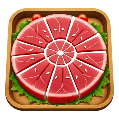 Make tuna sashimi iPhone emoji style sticker