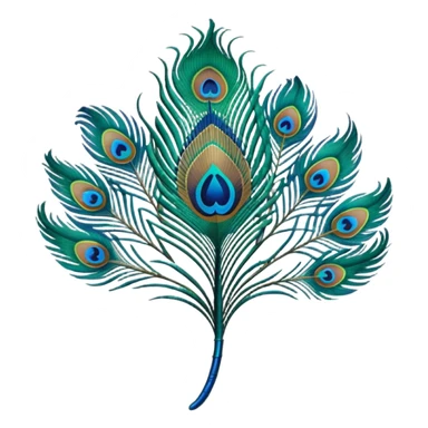 Peacock feather 3d sticker