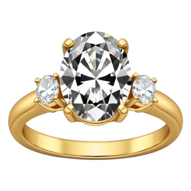 Oval engagement ring sticker