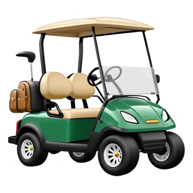 Club car golf cart with golf club bags sticker