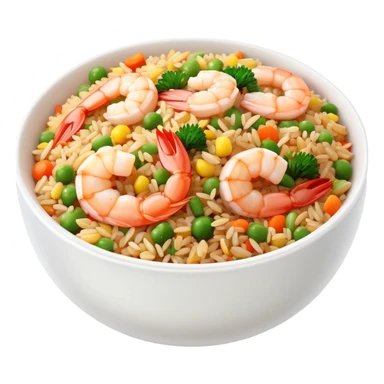 A shrimp frying rice sticker