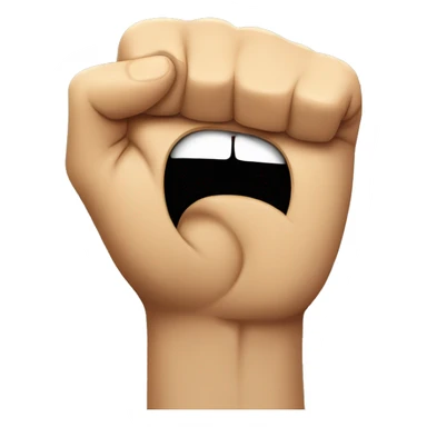 angry face with a fist sticker