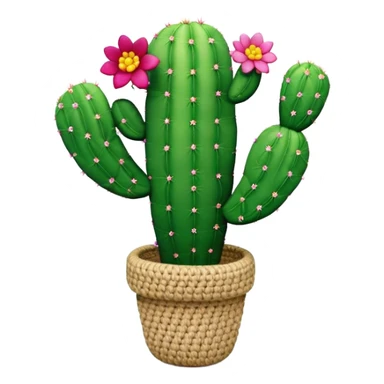crocheted cactus sticker