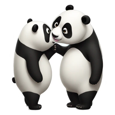 Panda giving kiss sticker