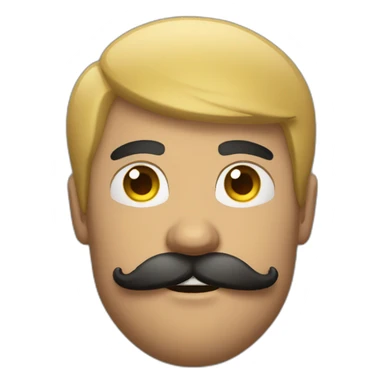 Handsome Man with mustache strenuously carrying heavy balls sticker