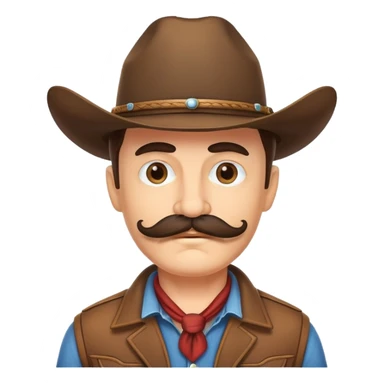 Cowboy with disguise  sticker