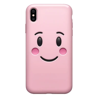 Aesthetic light pink iphone no smiley face inside case from the back sticker