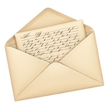 letter in an envelope sticker
