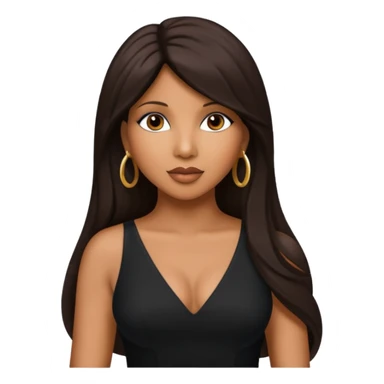 Toni Braxton with dark brown long hair  sticker